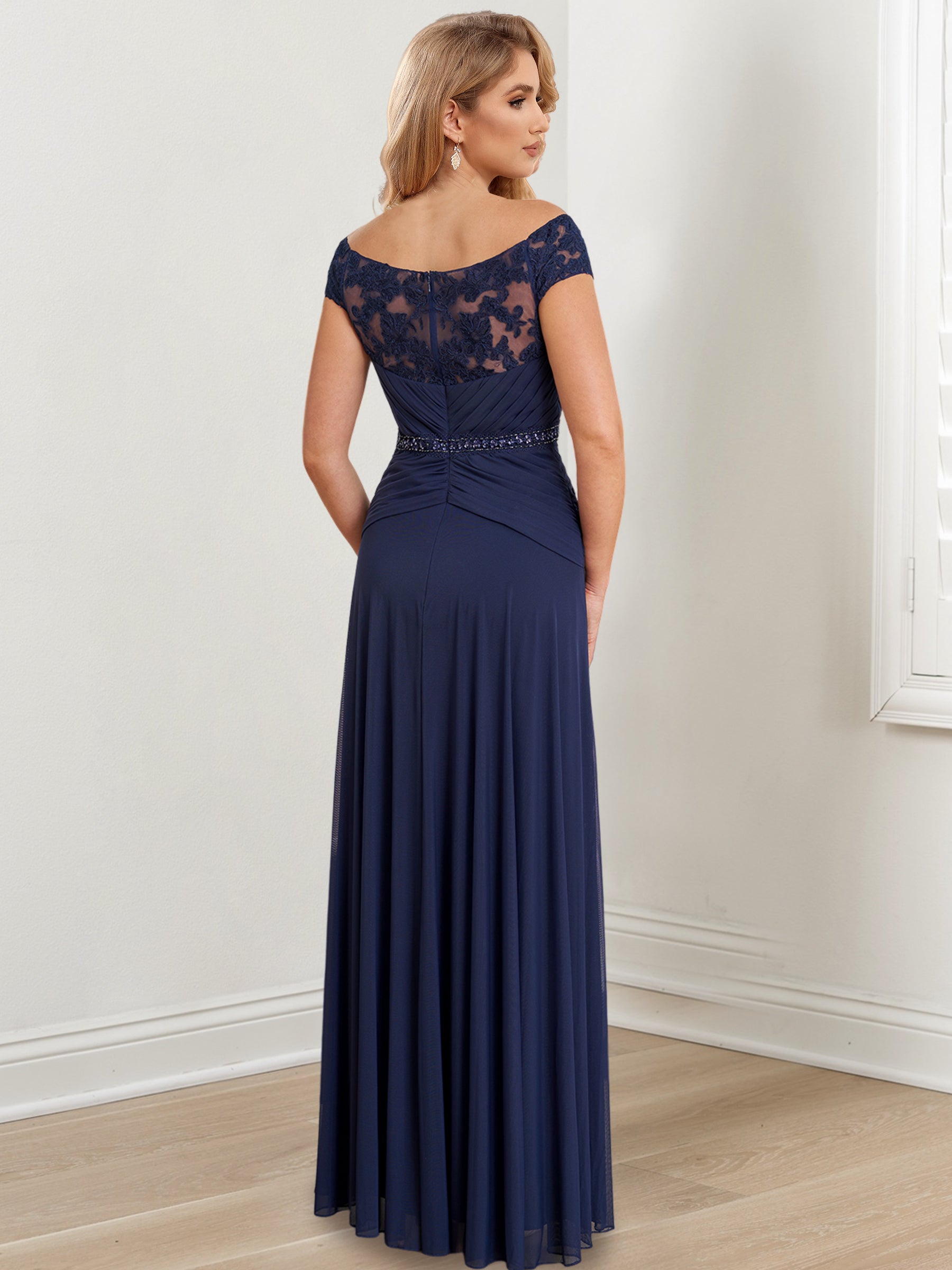 Floor-Length Off-the-Shoulder Mother of the Bride A-Line/Princess Dresses