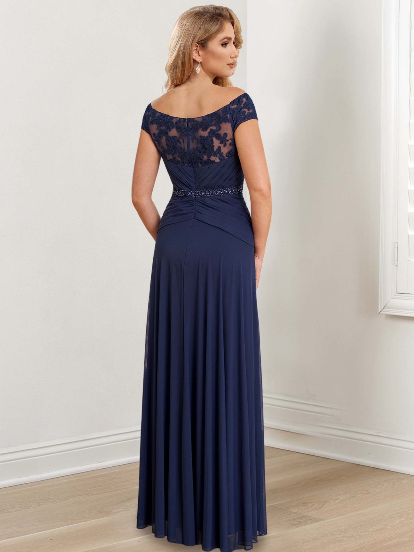 Floor-Length Off-the-Shoulder Mother of the Bride A-Line/Princess Dresses