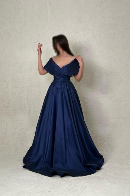 Off the Shoulder Sleeveless A Line Long Prom Dress With Pleated