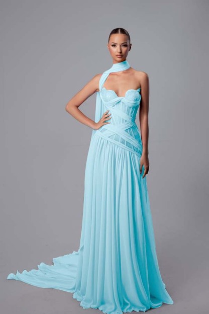 Strapless Sweetheart Sleeveless Long Prom Dress With Pleated