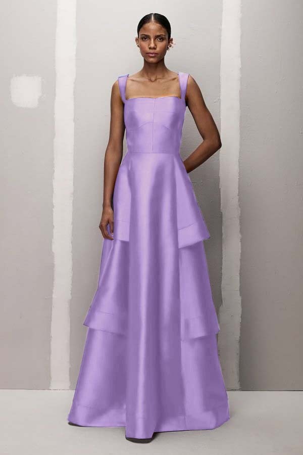 Charming Straps Sleeveless High Waist Long Prom Dress With Pleated
