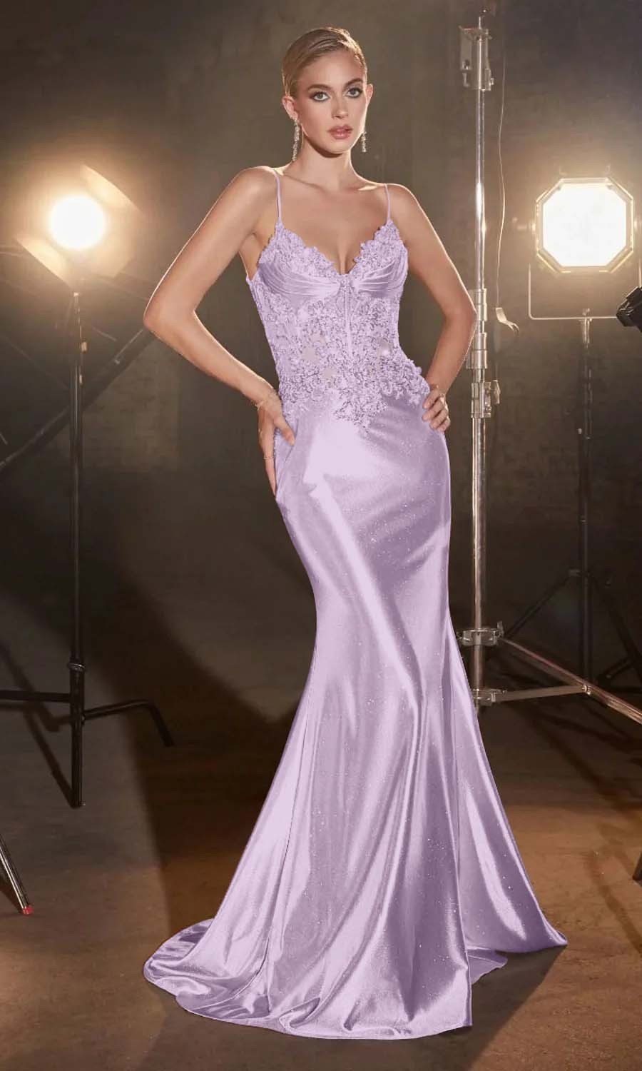 Spaghetti Strap Sleeveless Long Mermaid Prom Dress With Appliques
