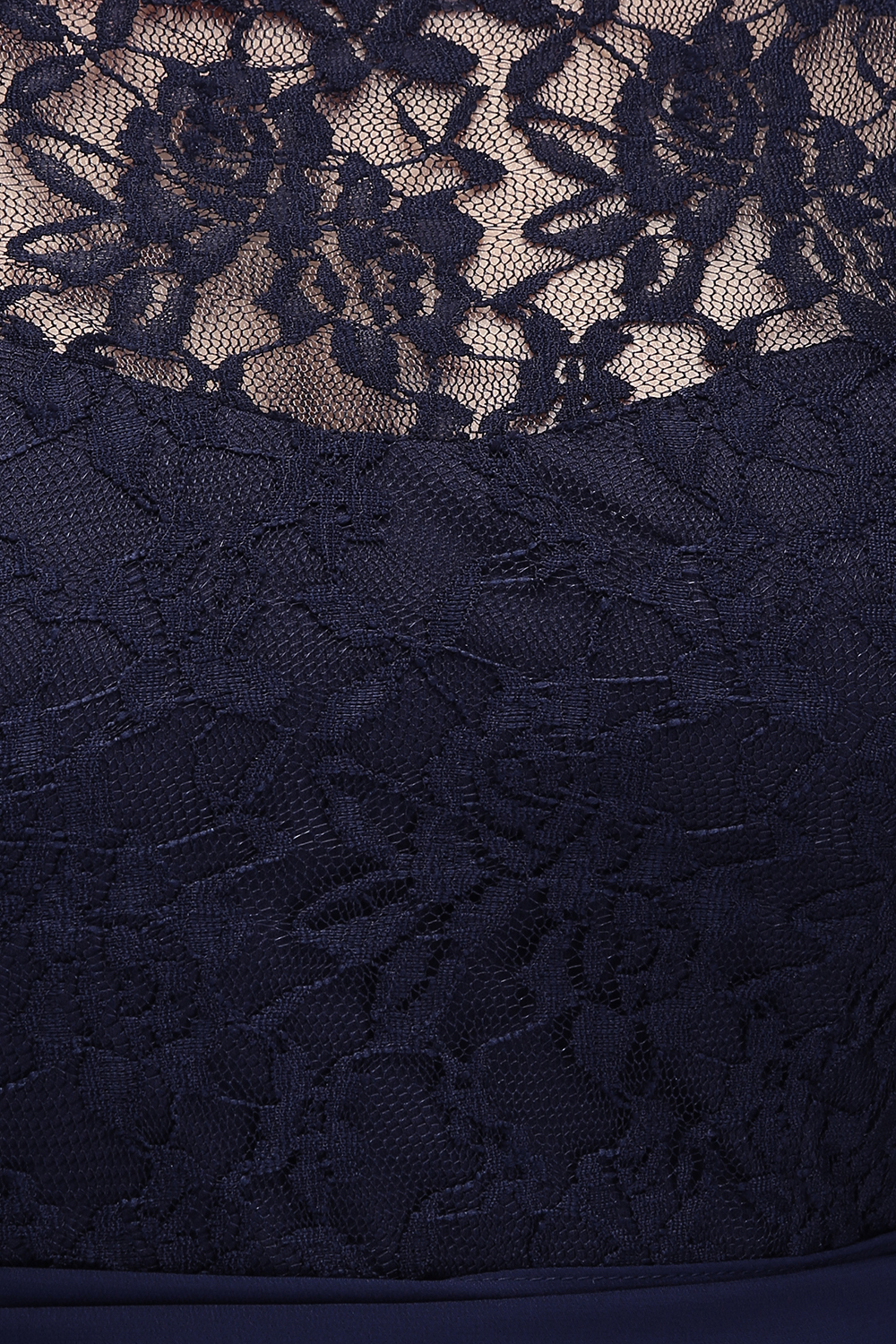 BMbridal Affordable Lace Scoop Dark Navy Bridesmaid Dresses with Half-Sleeves-BMbridal