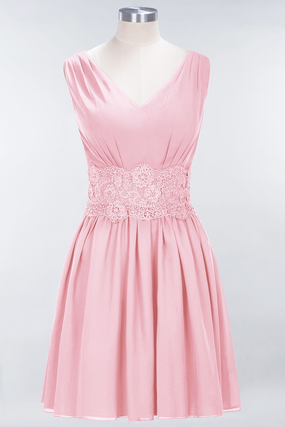 BMbridal Pretty V-Neck Short Sleeveless Lace Bridesmaid Dresses Online-BMbridal