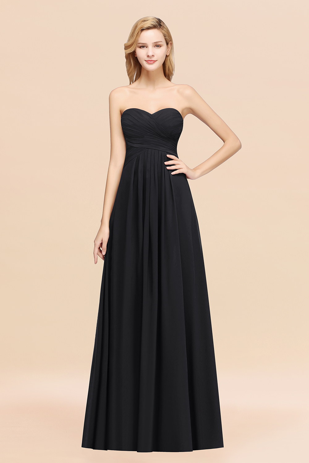 BMbridal Vintage Sweetheart Long Grape Affordable Bridesmaid Dresses Online-BMbridal