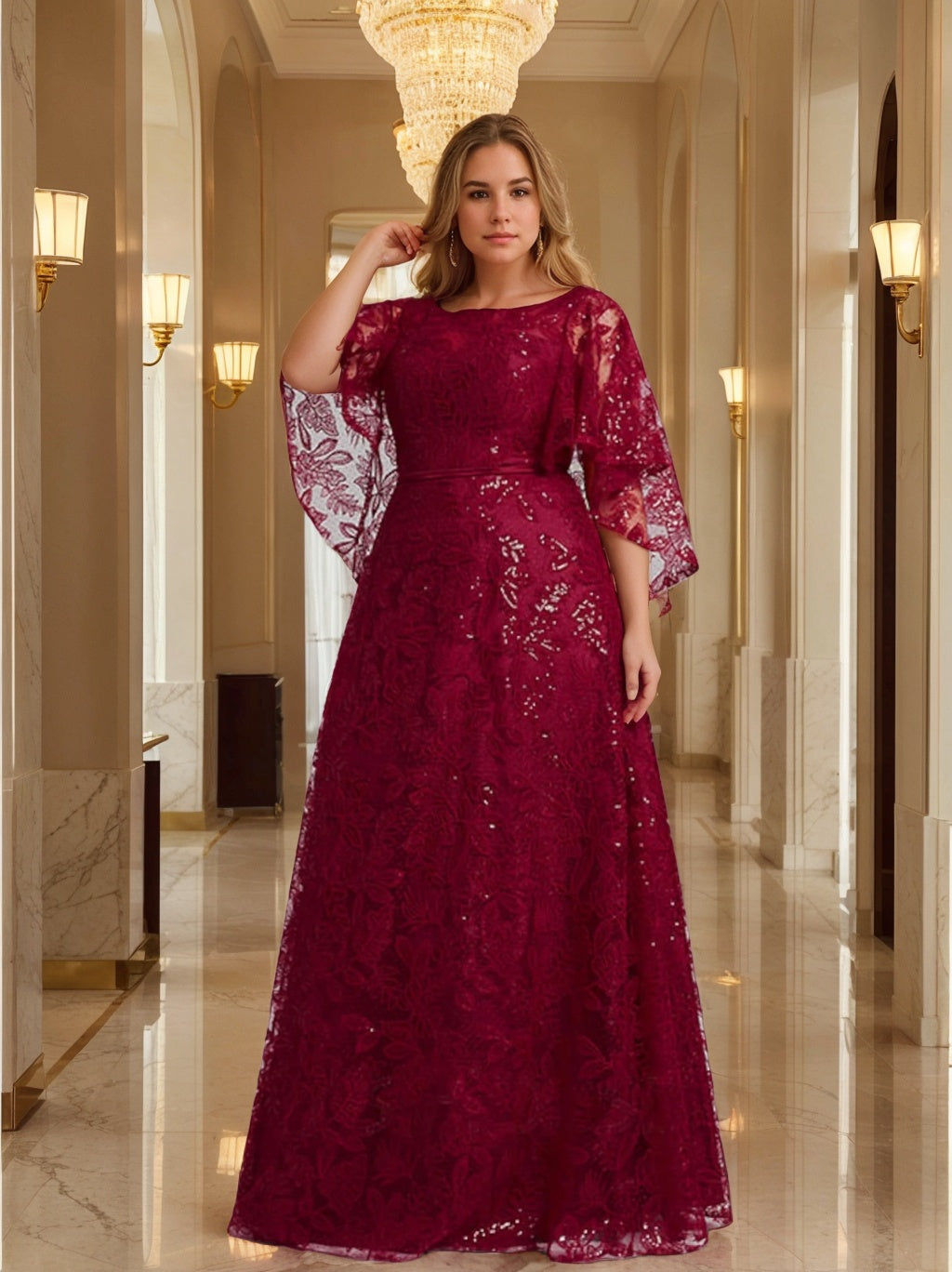 Mother of the Bride Princess A-Line Dresses Featuring Applique and Sequins