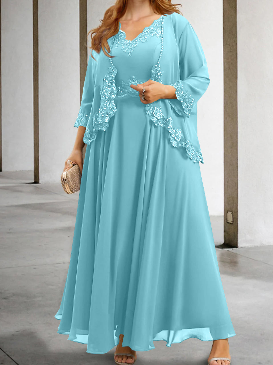 Mother of the Bride A-Line/Princess Dresses Featuring Applique & Sequins