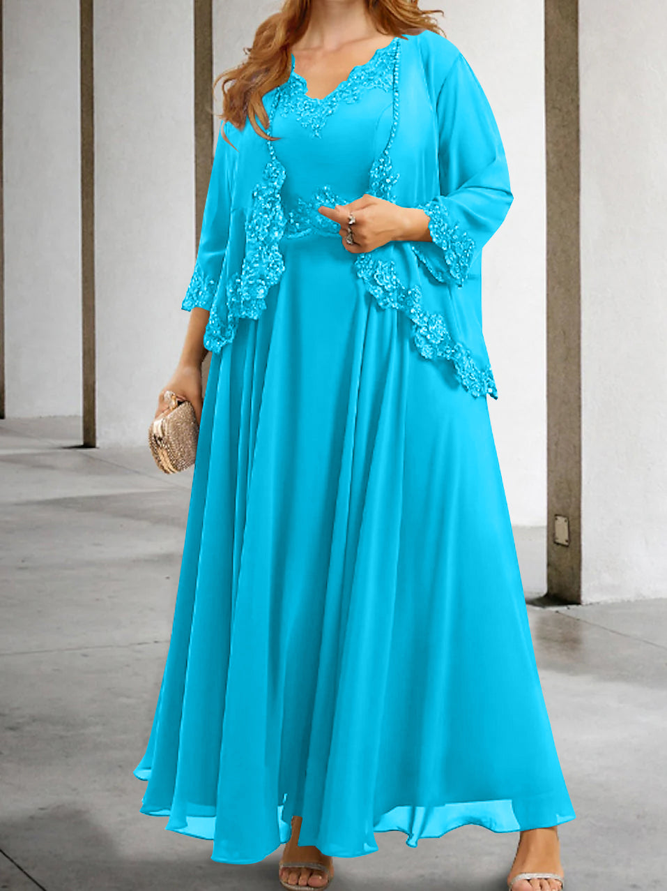 Mother of the Bride A-Line/Princess Dresses Featuring Applique & Sequins