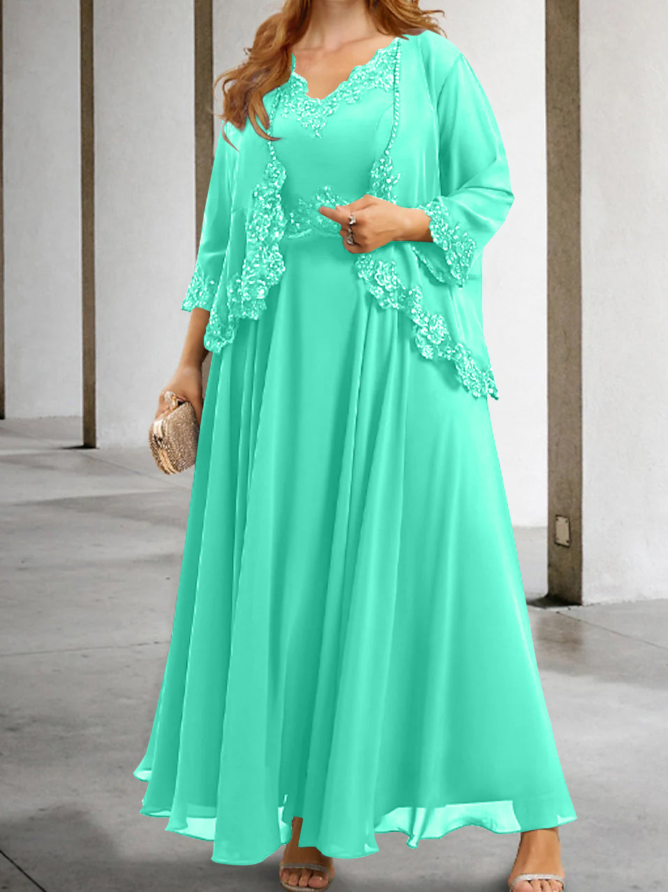 Mother of the Bride A-Line/Princess Dresses Featuring Applique & Sequins