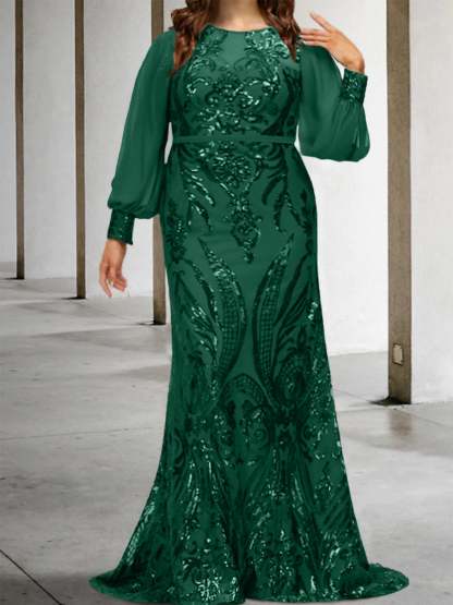 Sequined Mother of the Bride Sheath or Column Gowns