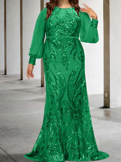 Sequined Mother of the Bride Sheath or Column Gowns
