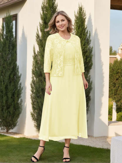 Mother of the Bride A-Line/Princess Dresses Featuring Applique and Jacket
