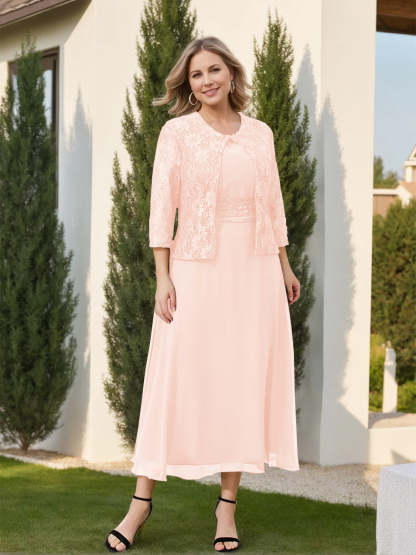 Mother of the Bride A-Line/Princess Dresses Featuring Applique and Jacket