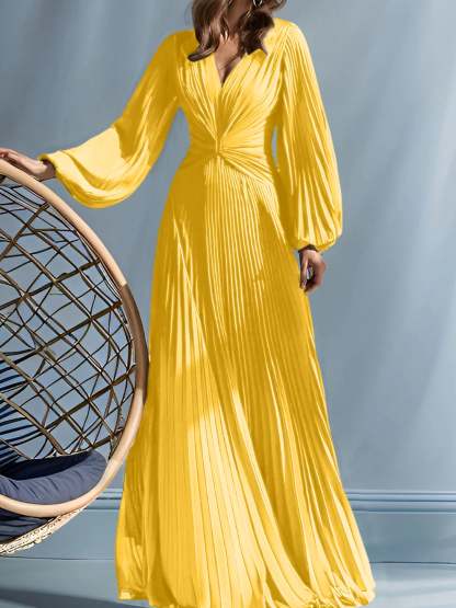 V-Neck A-Line Princess Gown for the Mother of the Bride with Ruched Detail