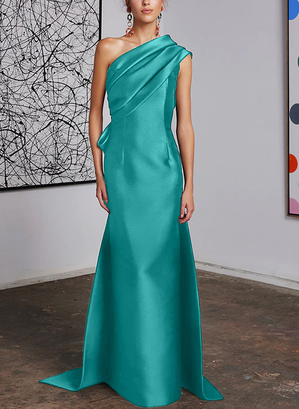 One-Shoulder Sheath/Column Gown for the Mother of the Bride