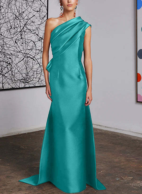 One-Shoulder Sheath/Column Gown for the Mother of the Bride