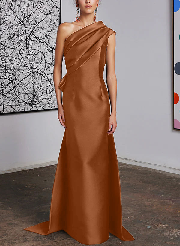 One-Shoulder Sheath/Column Gown for the Mother of the Bride