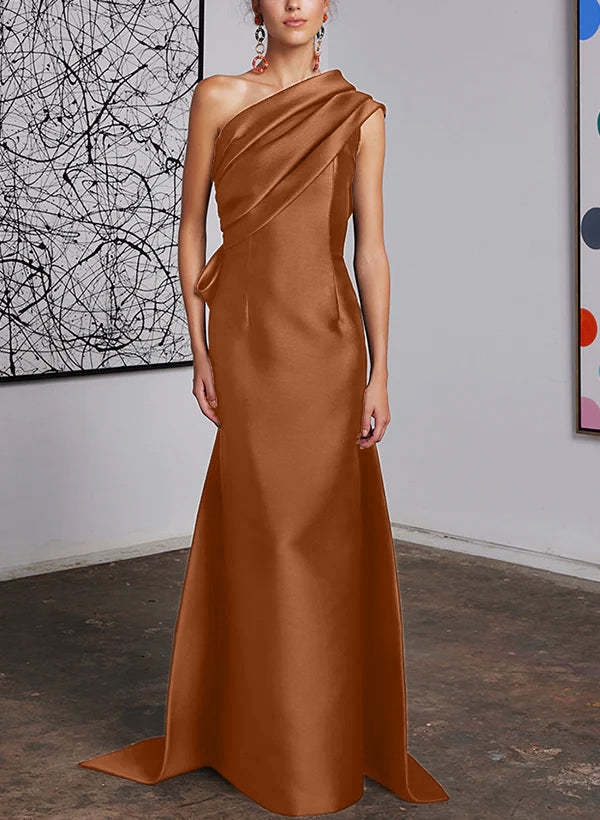 One-Shoulder Sheath/Column Gown for the Mother of the Bride