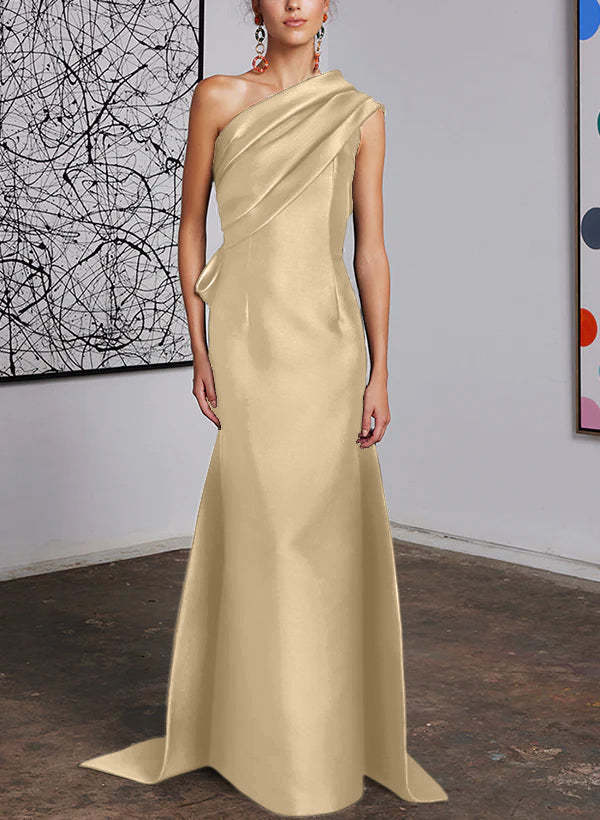 One-Shoulder Sheath/Column Gown for the Mother of the Bride