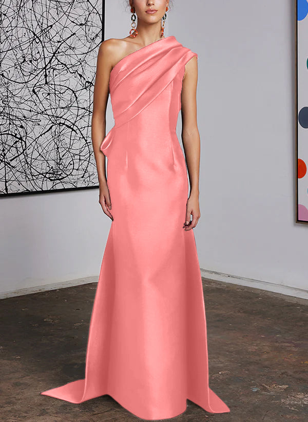 One-Shoulder Sheath/Column Gown for the Mother of the Bride