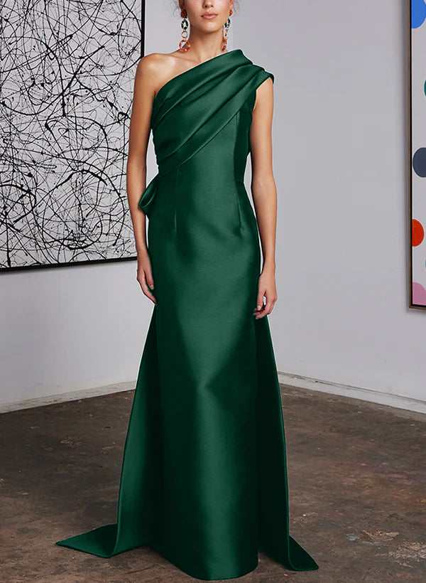 One-Shoulder Sheath/Column Gown for the Mother of the Bride