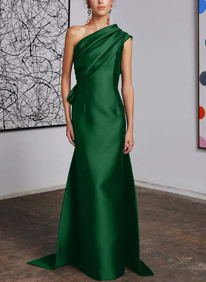 One-Shoulder Sheath/Column Gown for the Mother of the Bride