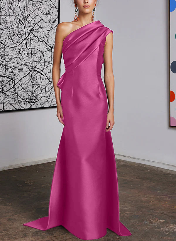 One-Shoulder Sheath/Column Gown for the Mother of the Bride