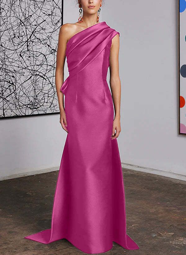 One-Shoulder Sheath/Column Gown for the Mother of the Bride
