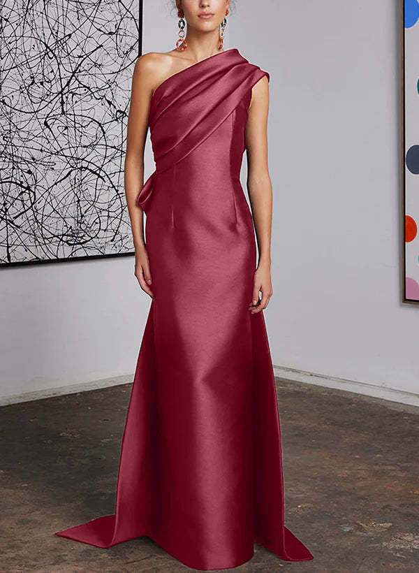 One-Shoulder Sheath/Column Gown for the Mother of the Bride