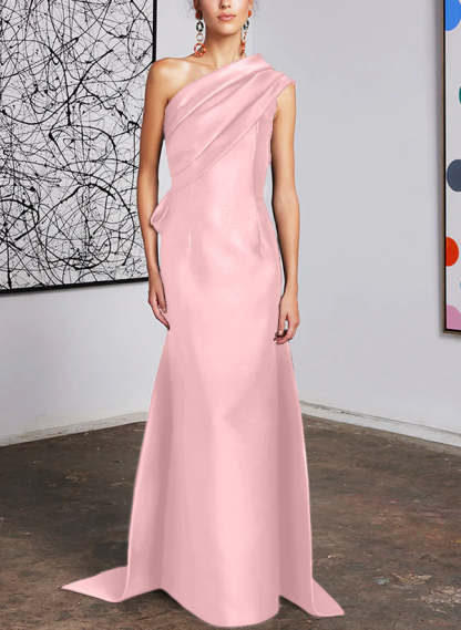 One-Shoulder Sheath/Column Gown for the Mother of the Bride