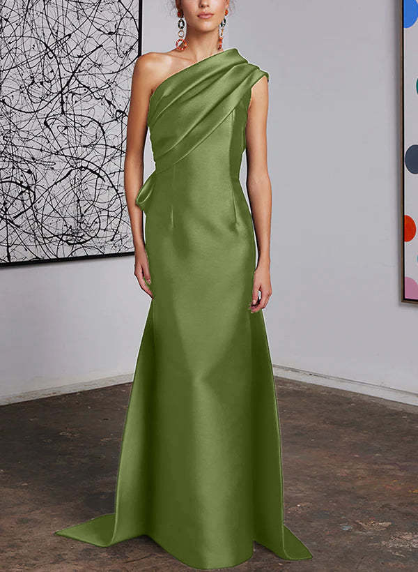 One-Shoulder Sheath/Column Gown for the Mother of the Bride