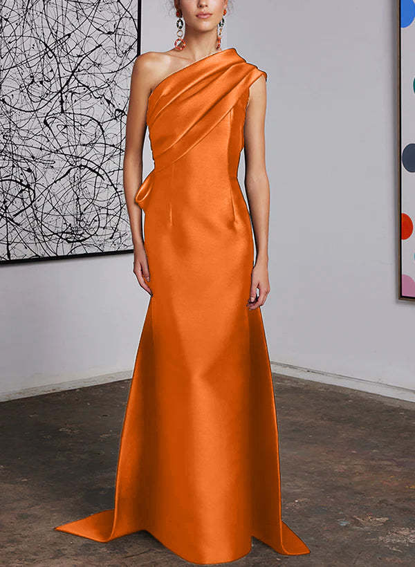One-Shoulder Sheath/Column Gown for the Mother of the Bride