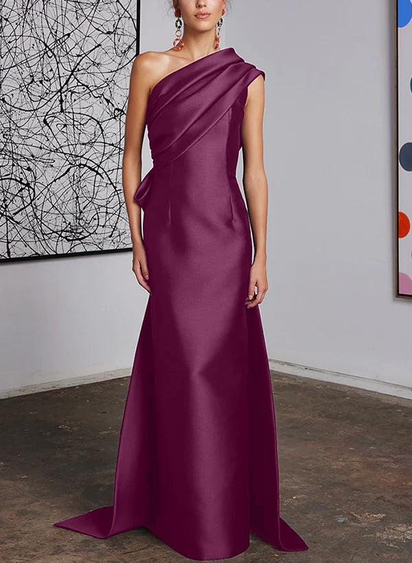 One-Shoulder Sheath/Column Gown for the Mother of the Bride