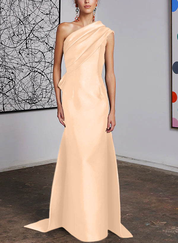 One-Shoulder Sheath/Column Gown for the Mother of the Bride