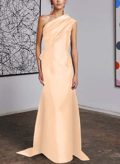 One-Shoulder Sheath/Column Gown for the Mother of the Bride
