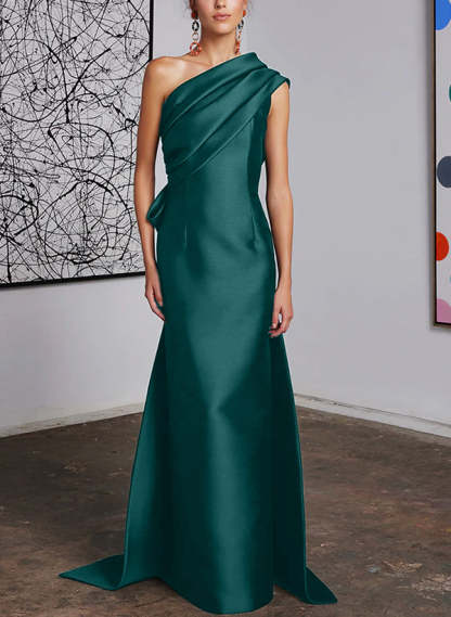One-Shoulder Sheath/Column Gown for the Mother of the Bride