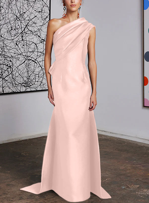 One-Shoulder Sheath/Column Gown for the Mother of the Bride
