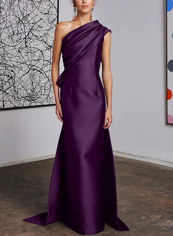 One-Shoulder Sheath/Column Gown for the Mother of the Bride