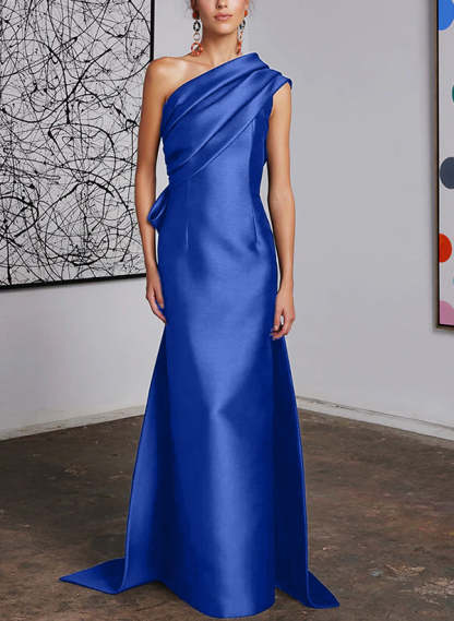 One-Shoulder Sheath/Column Gown for the Mother of the Bride