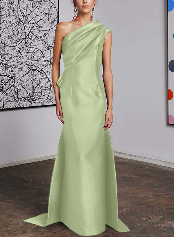 One-Shoulder Sheath/Column Gown for the Mother of the Bride