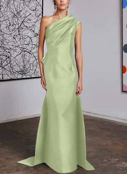 One-Shoulder Sheath/Column Gown for the Mother of the Bride