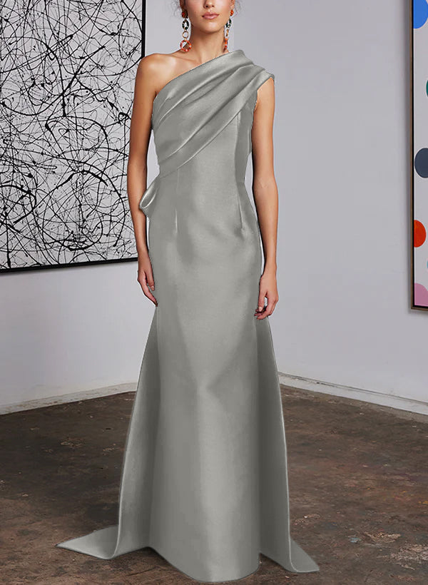 One-Shoulder Sheath/Column Gown for the Mother of the Bride