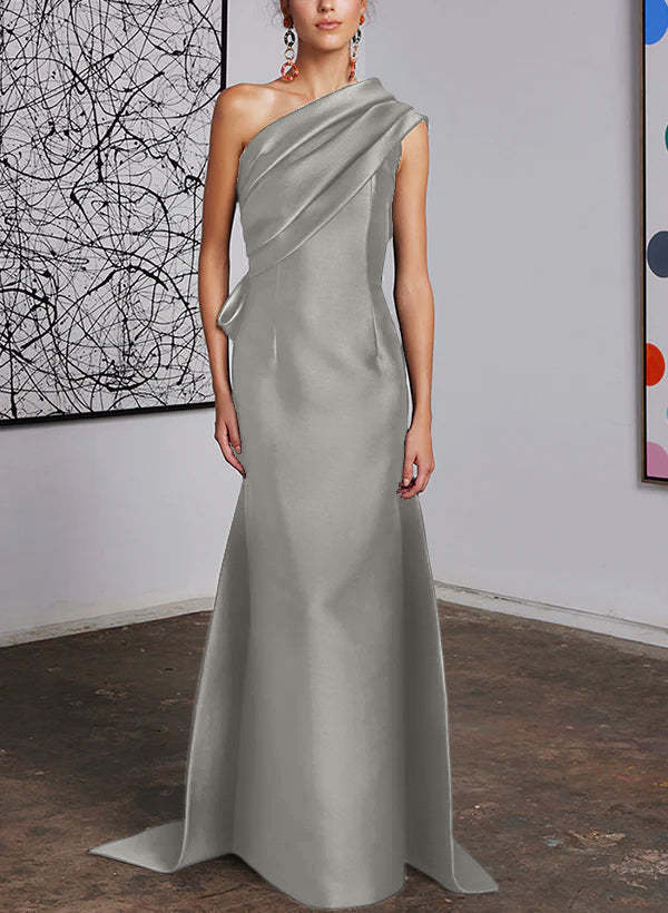 One-Shoulder Sheath/Column Gown for the Mother of the Bride