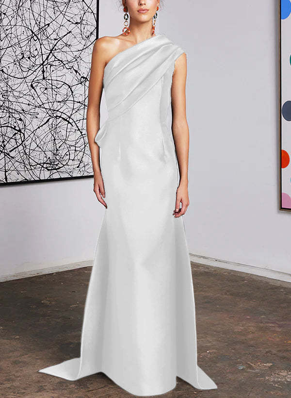 One-Shoulder Sheath/Column Gown for the Mother of the Bride
