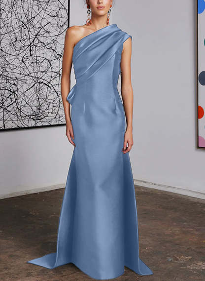 One-Shoulder Sheath/Column Gown for the Mother of the Bride