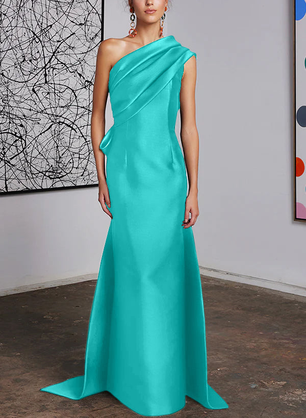 One-Shoulder Sheath/Column Gown for the Mother of the Bride