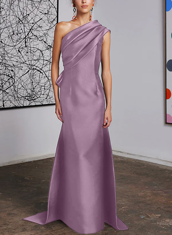One-Shoulder Sheath/Column Gown for the Mother of the Bride