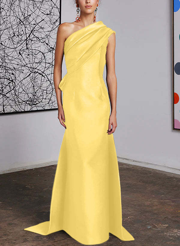 One-Shoulder Sheath/Column Gown for the Mother of the Bride