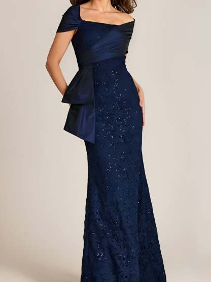 Off-the-Shoulder Lace Trumpet/Mermaid Mother of the Bride Dresses Featuring Applique & Beading