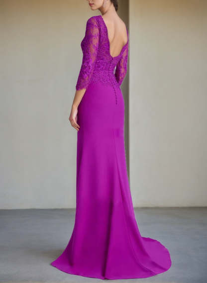 Long-Sleeved Lace Mother of the Bride Dresses in Trumpet/Mermaid Silhouette